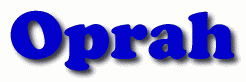 Oprah First Name
