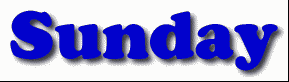 Sunday First Name